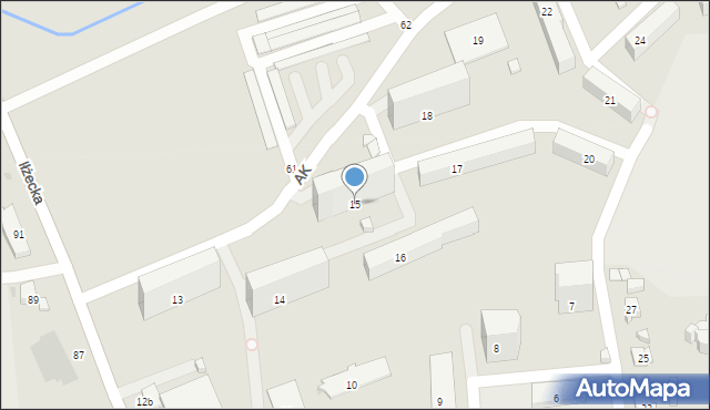 Ostrowiec Świętokrzyski, Osiedle Pułanki, 15, mapa Ostrowiec Świętokrzyski