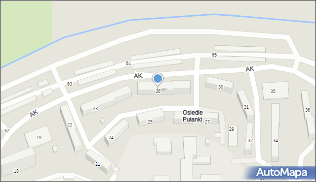 Ostrowiec Świętokrzyski, Osiedle Pułanki, 26, mapa Ostrowiec Świętokrzyski