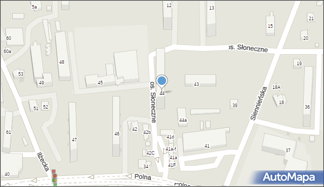 Ostrowiec Świętokrzyski, Osiedle Słoneczne, 44, mapa Ostrowiec Świętokrzyski