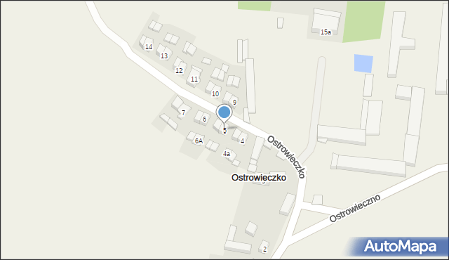 Ostrowieczko, Ostrowieczko, 5, mapa Ostrowieczko