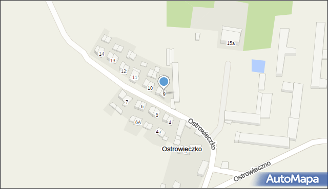 Ostrowieczko, Ostrowieczko, 9, mapa Ostrowieczko