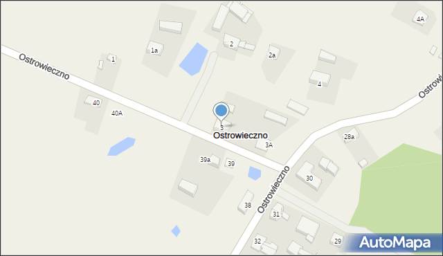 Ostrowieczno, Ostrowieczno, 3, mapa Ostrowieczno