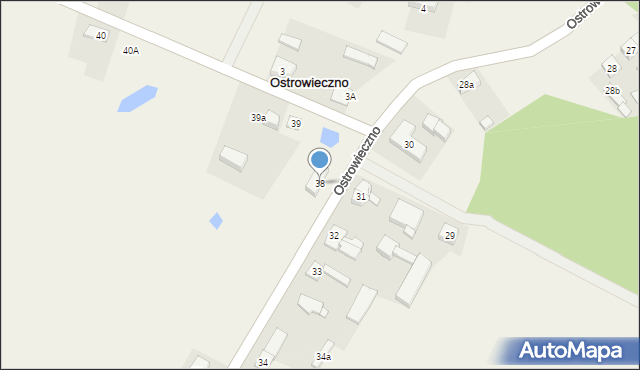 Ostrowieczno, Ostrowieczno, 38, mapa Ostrowieczno