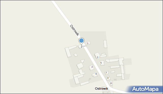 Ostrowik, Ostrowik, 2, mapa Ostrowik