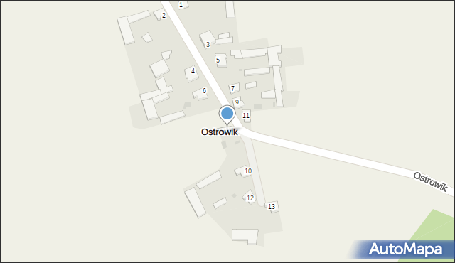 Ostrowik, Ostrowik, 8, mapa Ostrowik