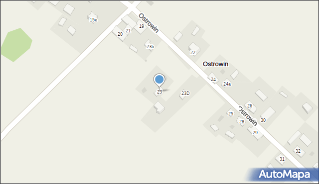 Ostrowin, Ostrowin, 23, mapa Ostrowin