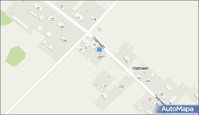 Ostrowin, Ostrowin, 23b, mapa Ostrowin