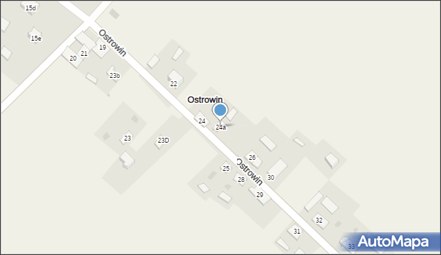 Ostrowin, Ostrowin, 24a, mapa Ostrowin