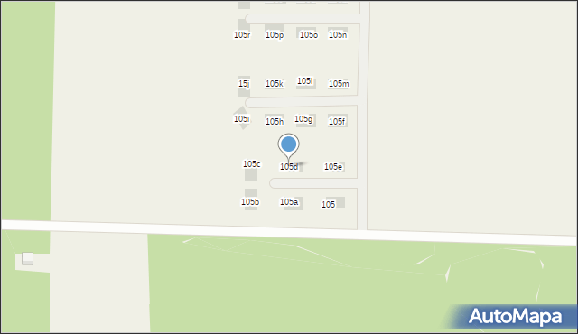 Ostrowina, Ostrowina, 105d, mapa Ostrowina