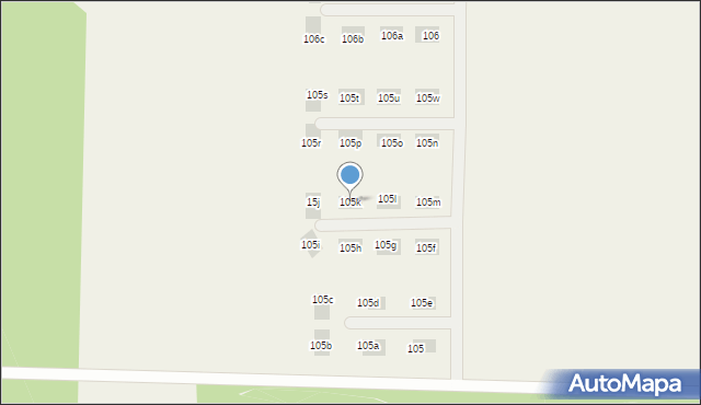 Ostrowina, Ostrowina, 105k, mapa Ostrowina