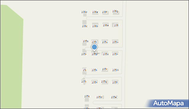 Ostrowina, Ostrowina, 105p, mapa Ostrowina