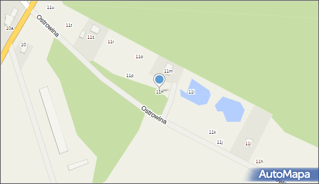 Ostrowina, Ostrowina, 11n, mapa Ostrowina