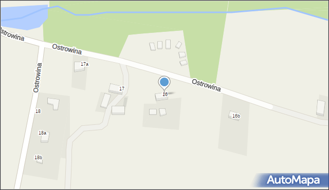 Ostrowina, Ostrowina, 16, mapa Ostrowina