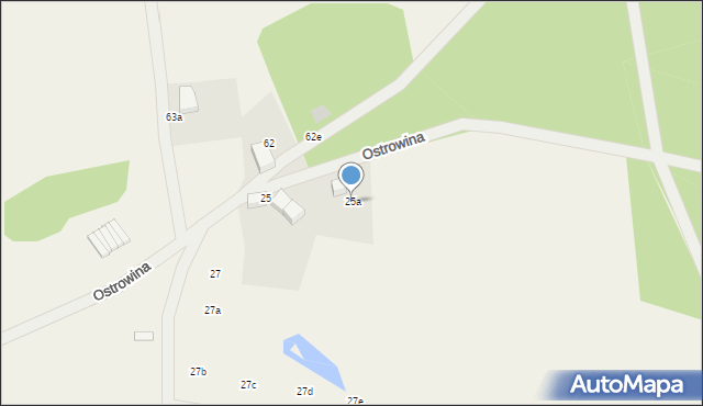 Ostrowina, Ostrowina, 25a, mapa Ostrowina