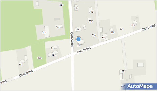 Ostrowina, Ostrowina, 33, mapa Ostrowina