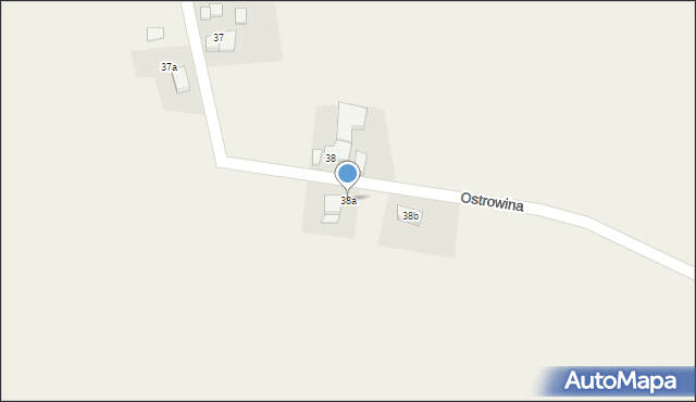 Ostrowina, Ostrowina, 38a, mapa Ostrowina