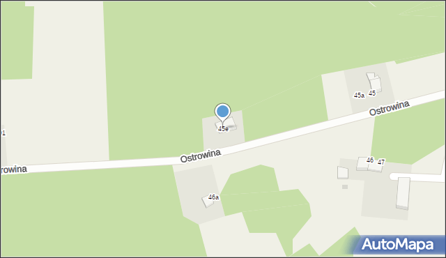 Ostrowina, Ostrowina, 45e, mapa Ostrowina