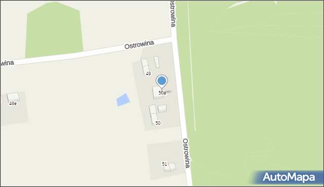 Ostrowina, Ostrowina, 50a, mapa Ostrowina