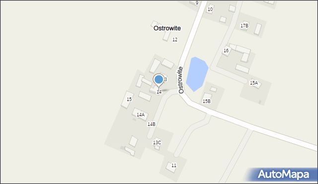 Ostrowite, Ostrowite, 14, mapa Ostrowite