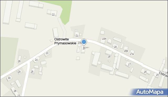 Ostrowite Prymasowskie, Ostrowite Prymasowskie, 20, mapa Ostrowite Prymasowskie