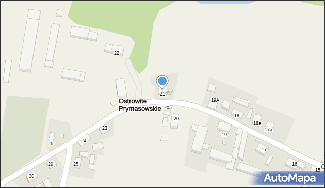 Ostrowite Prymasowskie, Ostrowite Prymasowskie, 21, mapa Ostrowite Prymasowskie