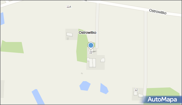 Ostrowitko, Ostrowitko, 11, mapa Ostrowitko