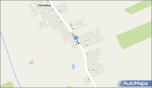 Ostrówka, Ostrówka, 12, mapa Ostrówka