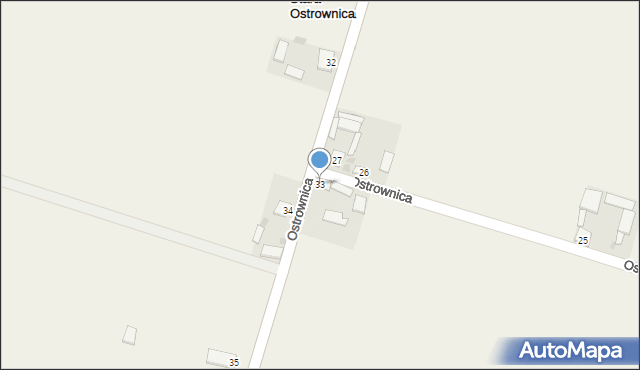 Ostrownica, Ostrownica, 33, mapa Ostrownica