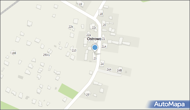 Ostrowo, Ostrowo, 23A, mapa Ostrowo