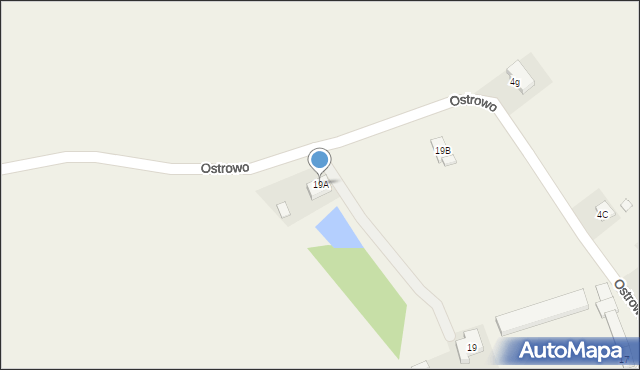 Ostrowo, Ostrowo, 19A, mapa Ostrowo