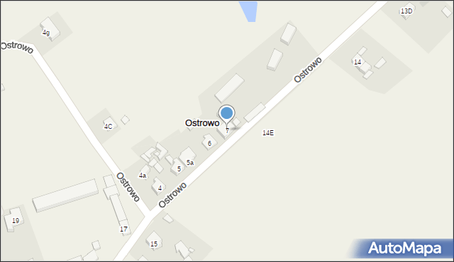 Ostrowo, Ostrowo, 7, mapa Ostrowo