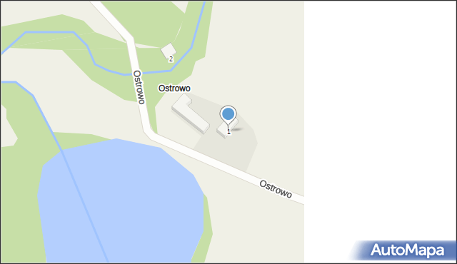 Ostrowo, Ostrowo, 1, mapa Ostrowo