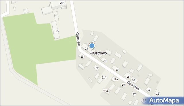 Ostrowo, Ostrowo, 24A, mapa Ostrowo