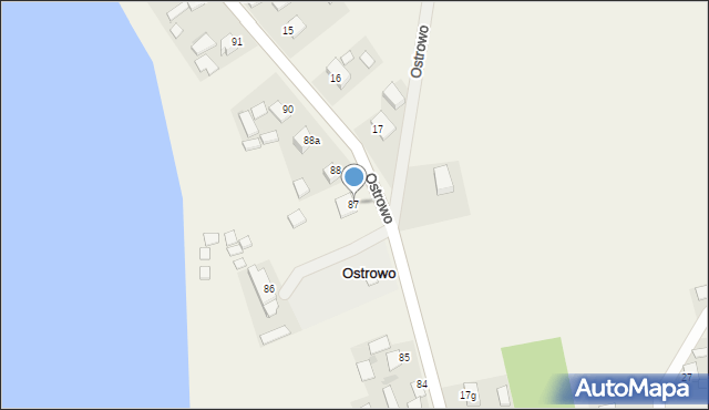 Ostrowo, Ostrowo, 87, mapa Ostrowo