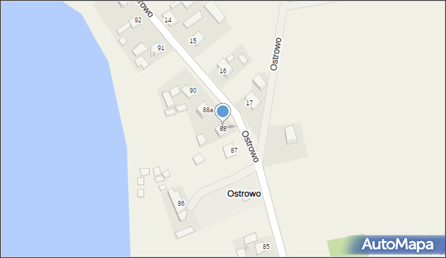 Ostrowo, Ostrowo, 88, mapa Ostrowo