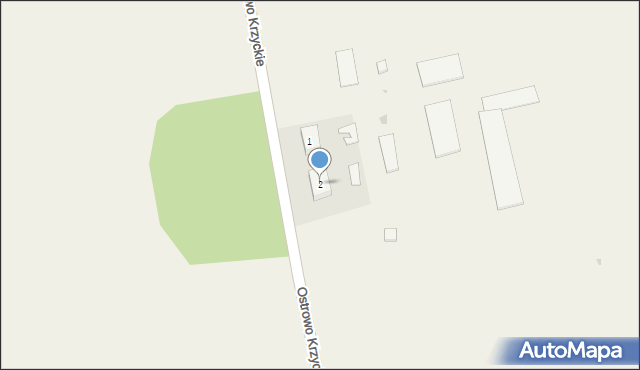 Ostrowo Krzyckie, Ostrowo Krzyckie, 2, mapa Ostrowo Krzyckie