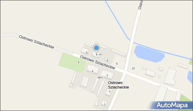 Ostrowo Szlacheckie, Ostrowo Szlacheckie, 7, mapa Ostrowo Szlacheckie