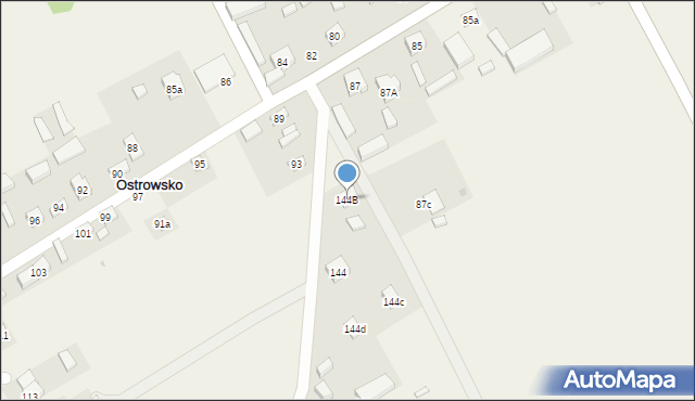 Ostrowsko, Ostrowsko, 144B, mapa Ostrowsko