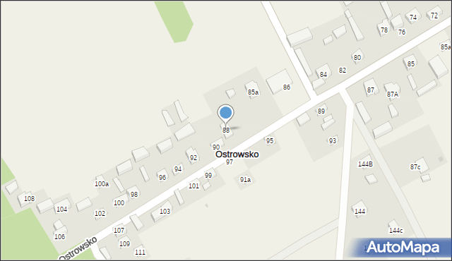 Ostrowsko, Ostrowsko, 88, mapa Ostrowsko