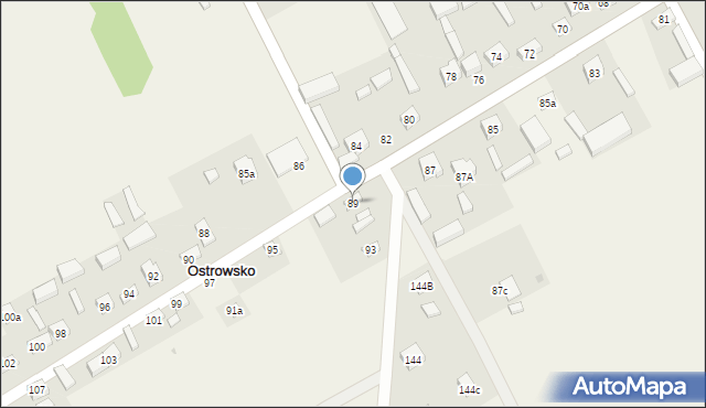 Ostrowsko, Ostrowsko, 89, mapa Ostrowsko