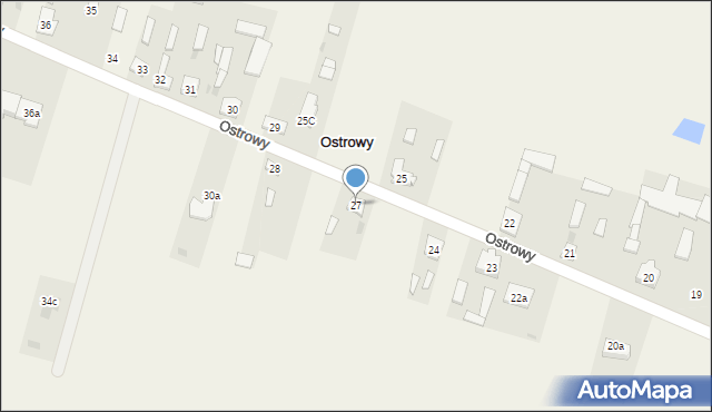 Ostrowy, Ostrowy, 27, mapa Ostrowy