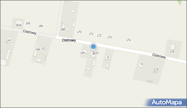 Ostrowy, Ostrowy, 10, mapa Ostrowy