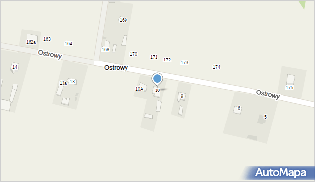 Ostrowy, Ostrowy, 10, mapa Ostrowy