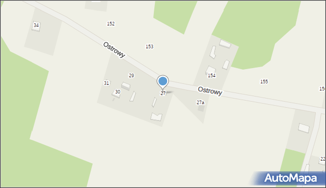 Ostrowy, Ostrowy, 27, mapa Ostrowy