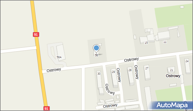 Ostrowy, Ostrowy, 56, mapa Ostrowy