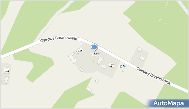 Ostrowy Baranowskie, Ostrowy Baranowskie, 126, mapa Ostrowy Baranowskie