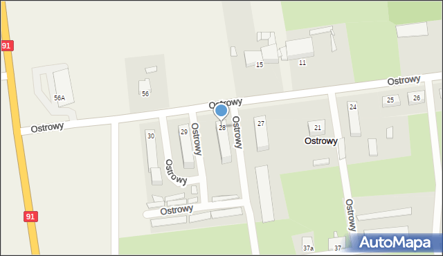 Ostrowy-Cukrownia, Ostrowy-Cukrownia, 28, mapa Ostrowy-Cukrownia