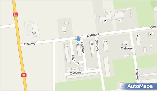 Ostrowy-Cukrownia, Ostrowy-Cukrownia, 29, mapa Ostrowy-Cukrownia