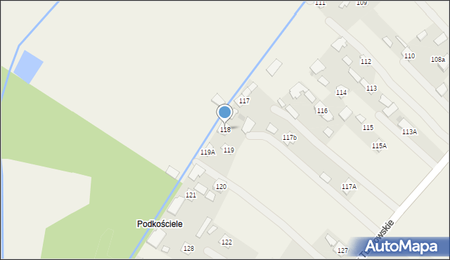 Ostrowy Tuszowskie, Ostrowy Tuszowskie, 118, mapa Ostrowy Tuszowskie