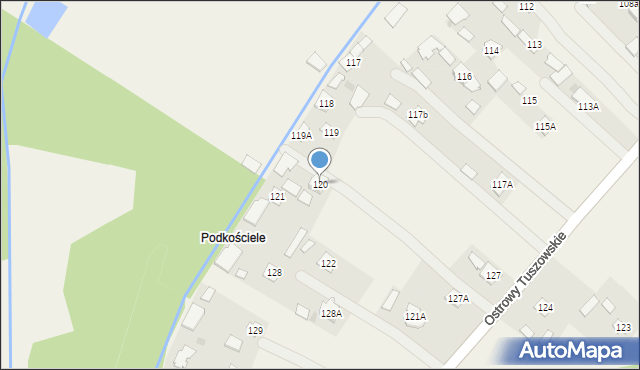 Ostrowy Tuszowskie, Ostrowy Tuszowskie, 120, mapa Ostrowy Tuszowskie